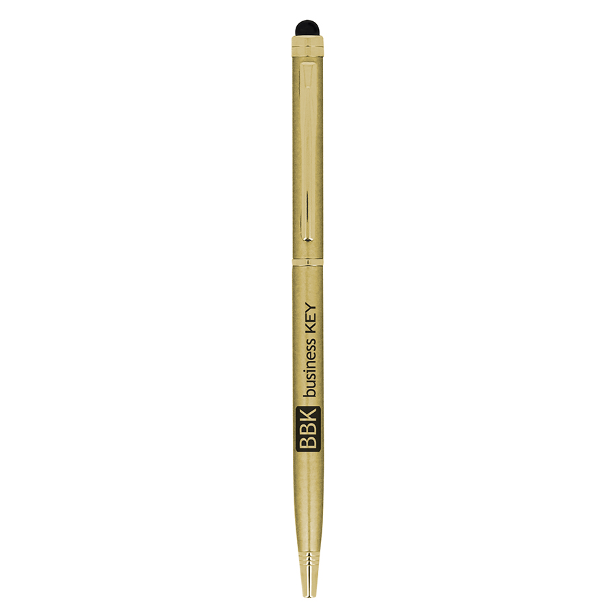 Sleek Stylus Executive Pen — Bolígrafo ligero multifunción ligero para pantallas táctiles. Cuerpo con acabado mate combinado con atributos brillantes a juego.